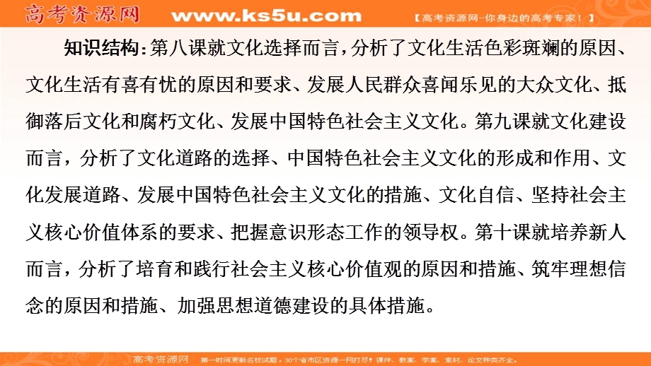 2019-2020学年人教版政治必修三课件：第4单元 第8课 第1框　色彩斑斓的文化生活 .ppt_第3页