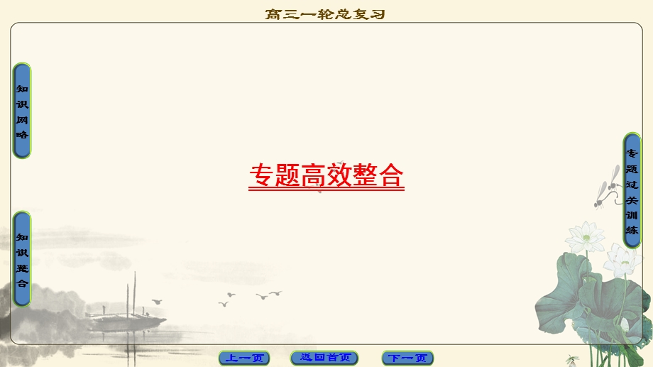 2018届高三历史一轮复习（课件 人民通史版）第3编 专题11 专题高效整合 .ppt_第1页