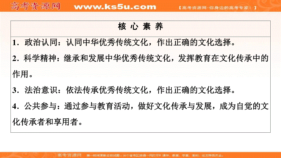 2019-2020学年人教版政治必修三课件：第2单元 第4课 第2框　文化在继承中发展 .ppt_第3页