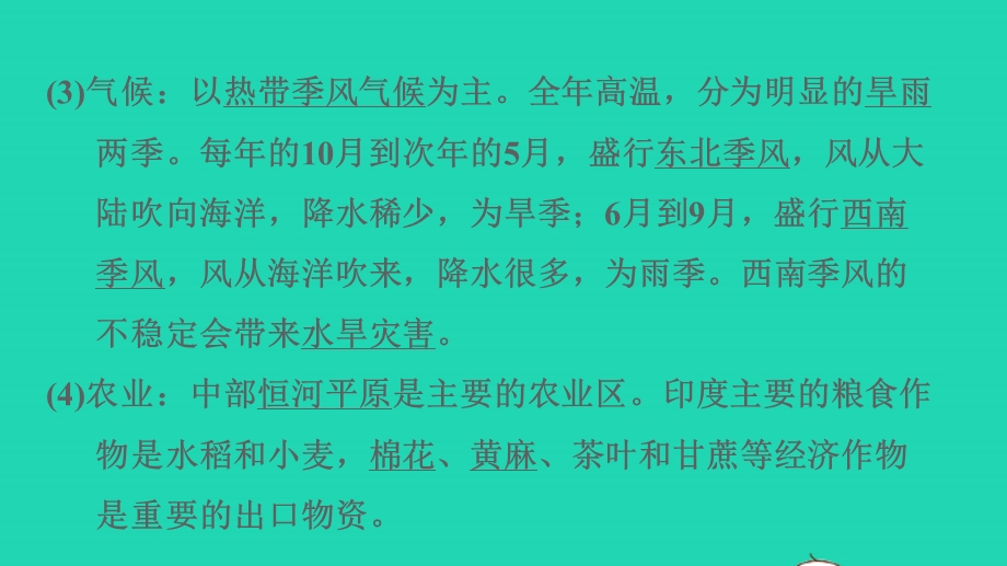 2022七年级地理下册 第十章 认识国家 10.2 印度——世界第二人口大国习题课件 晋教版.ppt_第3页