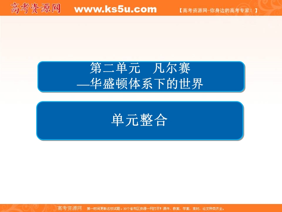 2020历史同步导学提分教程人教选修三课件：第二单元 凡尔赛—华盛顿体系下的世界单元整合2 .ppt_第1页