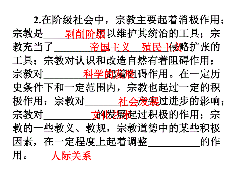 2012届全国版统编教材学海导航高中政治总复习（第1轮）课件：考点47我国的宗教政策.ppt_第3页