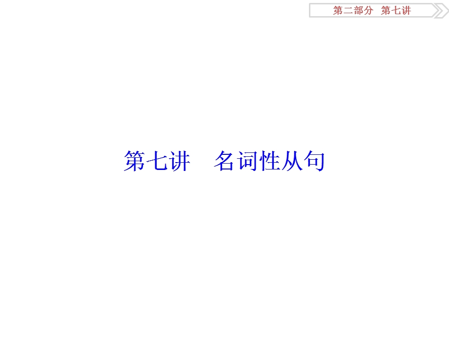 2017优化方案高考总复习英语（重大版）课件：第二部分 语法专项突破第7讲 .ppt_第1页