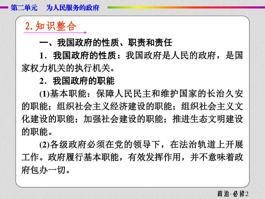 2019-2020学年人教版政治必修二抢分教程课件：第二单元 单元整合提升 .ppt_第3页