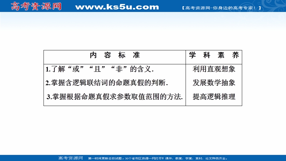 2020-2021学年人教A版数学选修1-1课件：1-3　简单的逻辑联结词 .ppt_第2页