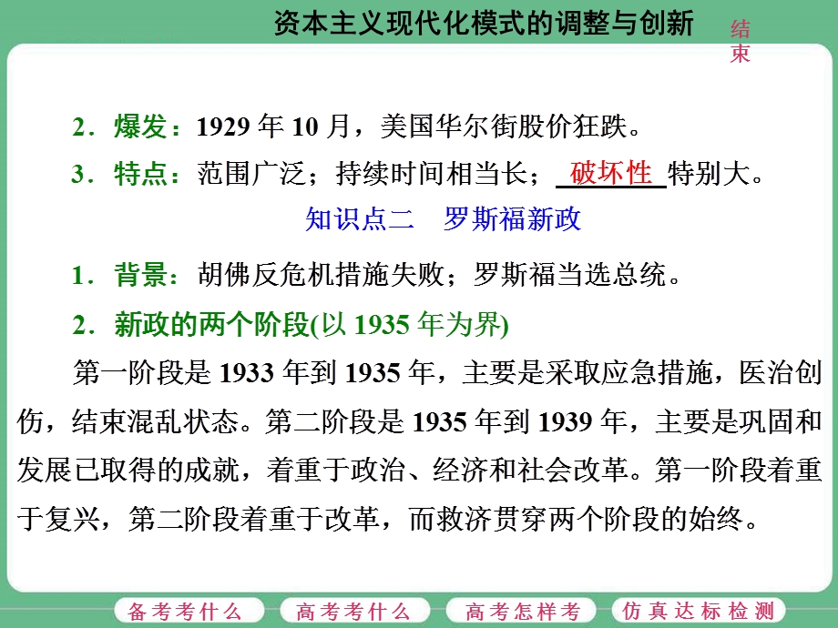 2018届高三历史（人教版通史版）一轮复习（课件）第一板块 第十二单元 现代化模式的创新与调整—两次世界大战之间的世界 第32讲 资本主义现代化模式的调整与创新 .ppt_第2页