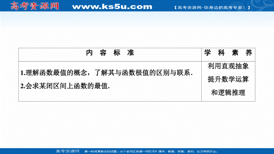 2020-2021学年人教A版数学选修1-1配套课件：3-3-3　函数的最大（小）值与导数 .ppt_第2页