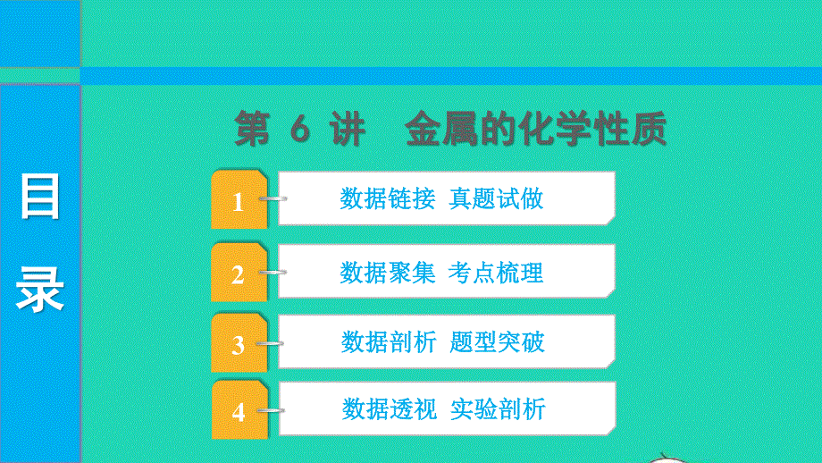 2022中考化学 第一部分 知识梳理 第6讲 金属的化学性质课件.pptx_第1页