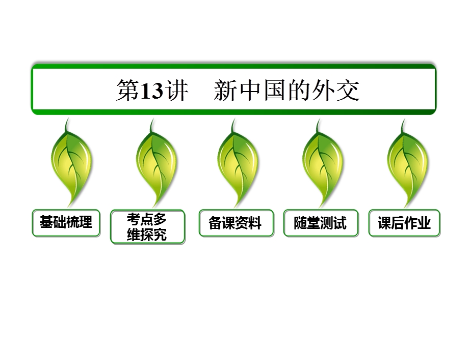 2013届历史一轮复习 1-7-13新中国的外交（岳麓版）.ppt_第3页