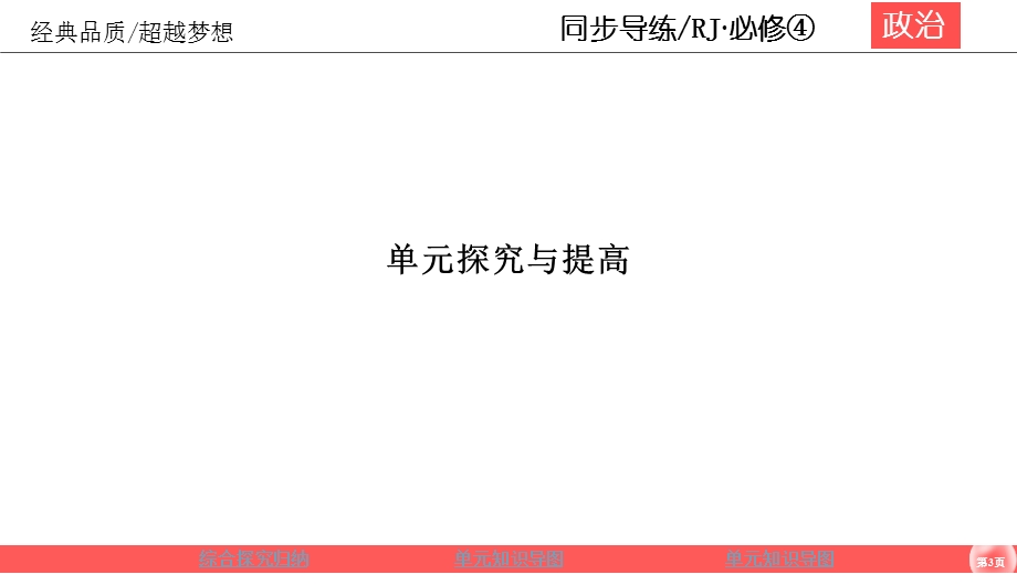 2019-2020学年人教版政治必修四同步导练课件：第3单元 思想方法与创新意识 3-单元探究与提高 .ppt_第3页