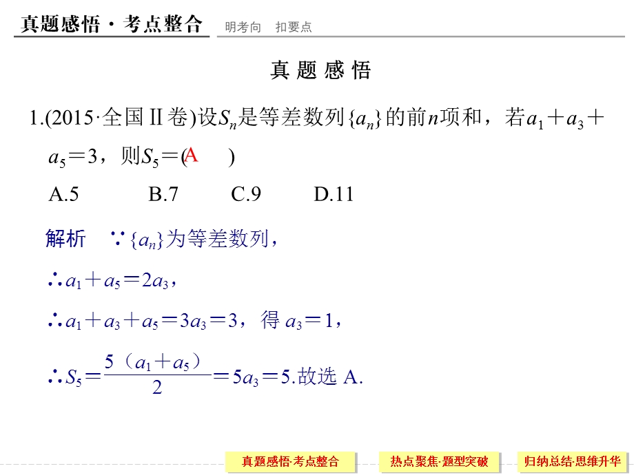 2016全国通用高考数学文科二轮专题复习课件：专题三第1讲 数列.ppt_第3页