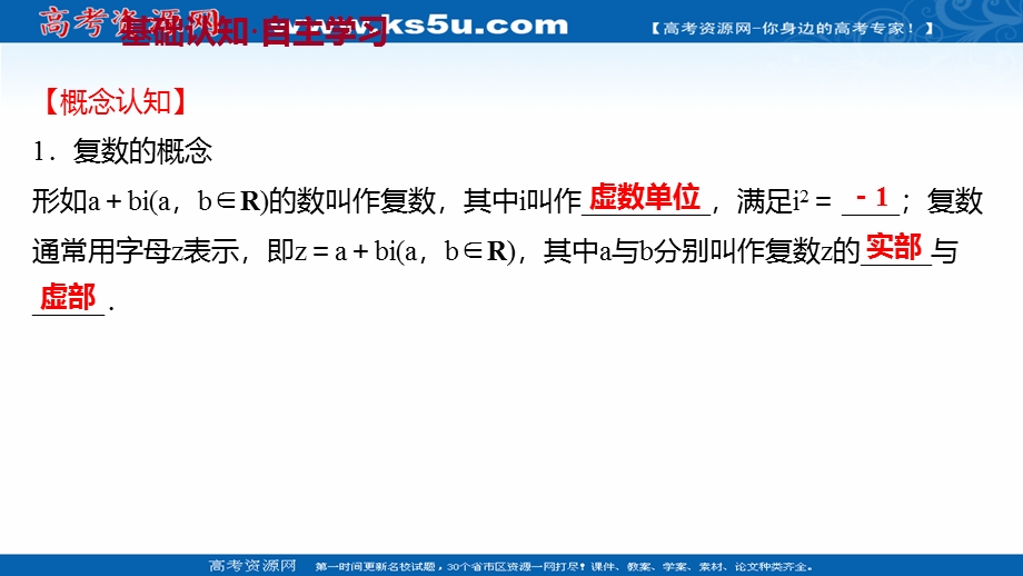 2021-2022学年数学苏教版必修第二册课件：第12章 12-1 复数的概念 .ppt_第3页