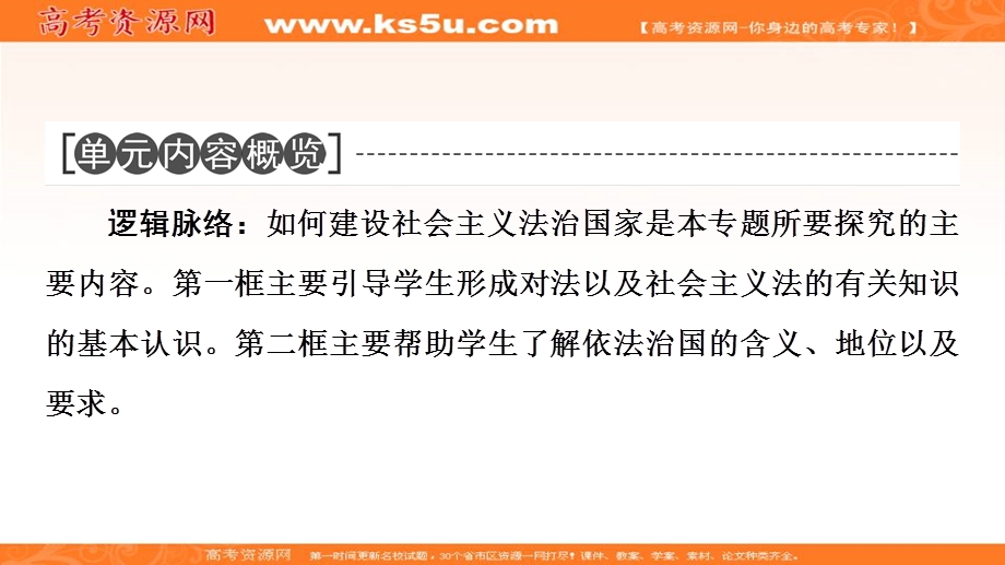 2019-2020学年人教版政治选修五课件：专题1 1　法的本质、特点和作用 .ppt_第2页