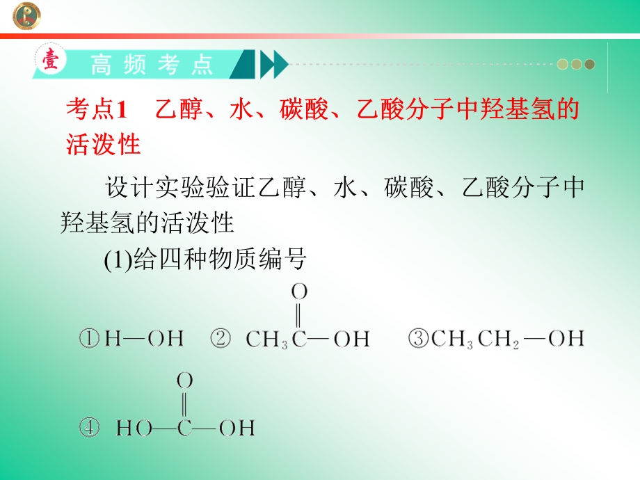 2013届学海导航新课标高中总复习（第1轮）化学（湖南专版）第10章&第34讲&生活中两种常见有机物.ppt_第3页