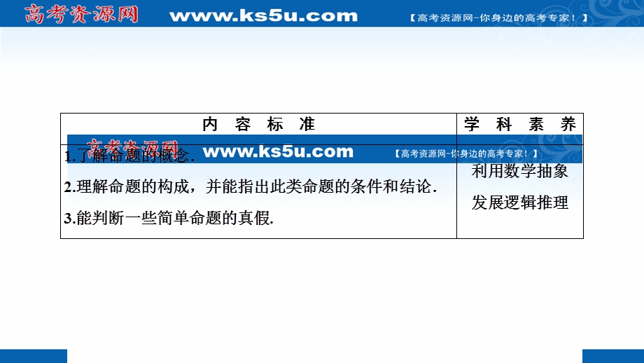 2020-2021学年人教A版数学选修2-1课件：1-1-1命题 .ppt_第2页