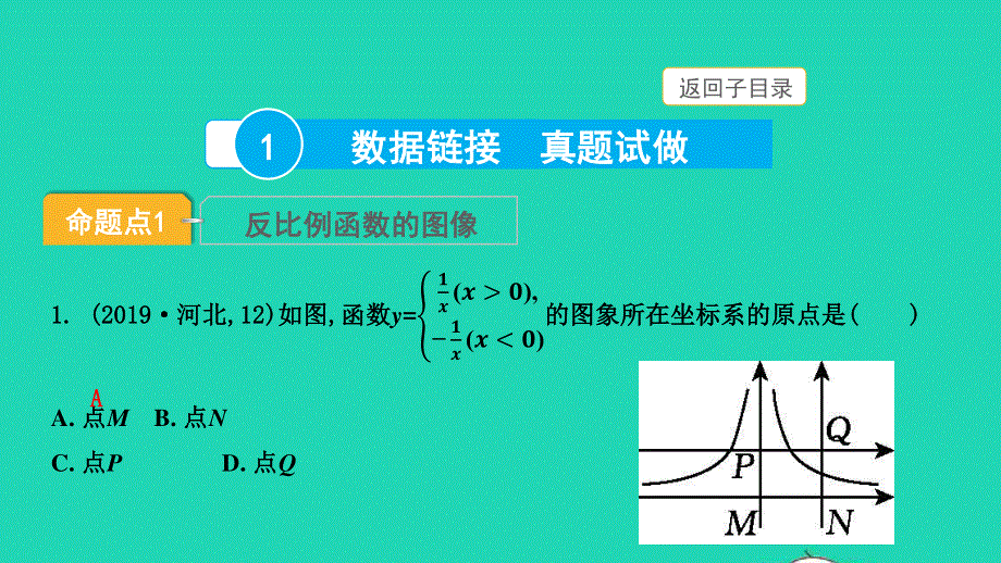 2022中考数学 第一部分 知识梳理 第三单元 函数第13讲 反比例函数及其应用课件.pptx_第3页