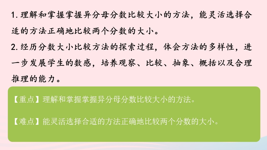 2023五年级数学下册 四 分数的意义和性质第12课时 分数的大小比较课件 苏教版.pptx_第2页