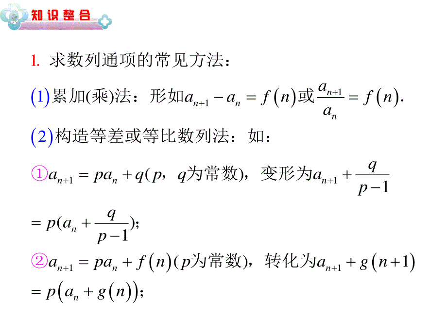 2012届学海导航高中总复习（第2轮）湖南人教版理科数学课件：专题3第11讲 数列模型、数列与不等式综合问题.ppt_第2页