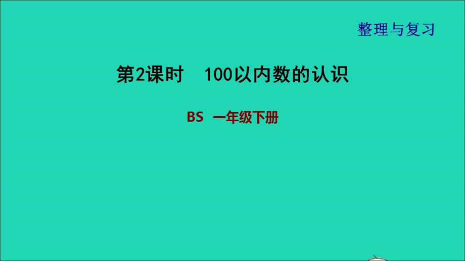 2022一年级数学下册 整理与复习 2 100以内数的认识课件 北师大版.ppt_第1页