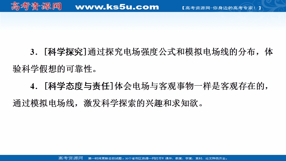 2021-2022同步新教材教科版物理必修第三册课件：第1章 3．静电场　电场强度和电场线 .ppt_第3页