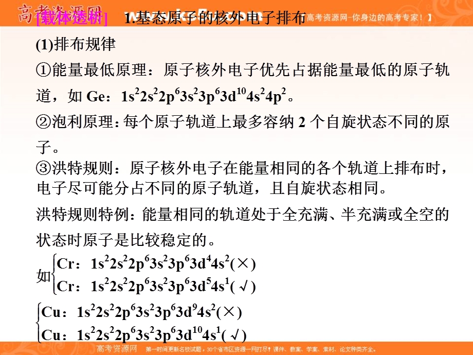 2012届步步高化学大二轮专题复习课件：第1部分专题16物质结构与性质选考.ppt_第3页