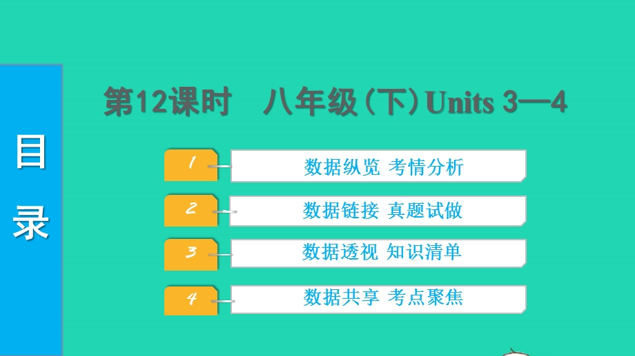 2022中考英语 第一部分 教材知识梳理 第12课时 八年级（下）Units 3—4课件.pptx_第1页