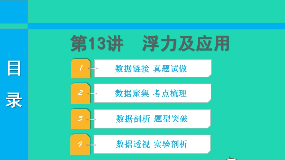 2022中考物理 第一部分 知识梳理 第13讲 浮力及应用课件.pptx_第1页