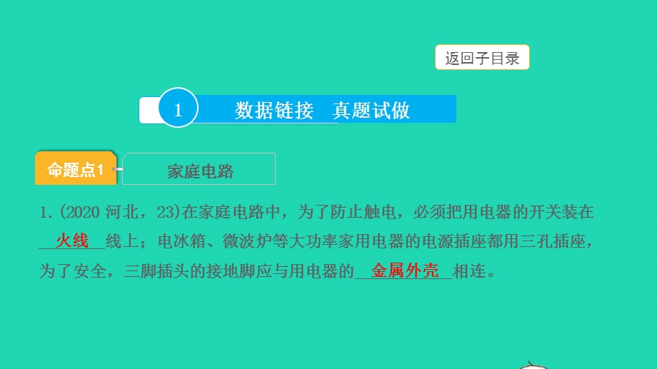 2022中考物理 第一部分 知识梳理 第24讲 生活用电课件.pptx_第3页