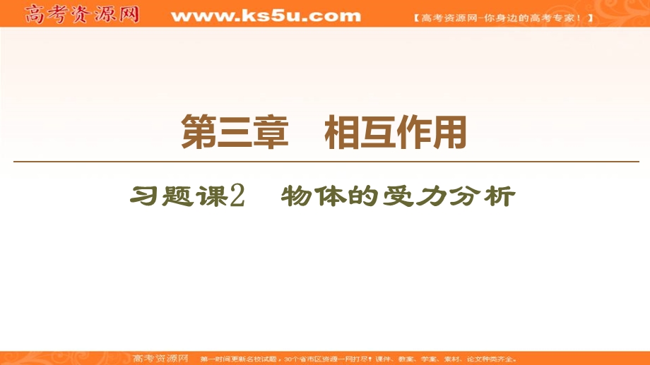 2019-2020学年人教版物理必修一课件：第3章 习题课2　物体的受力分析 .ppt_第1页