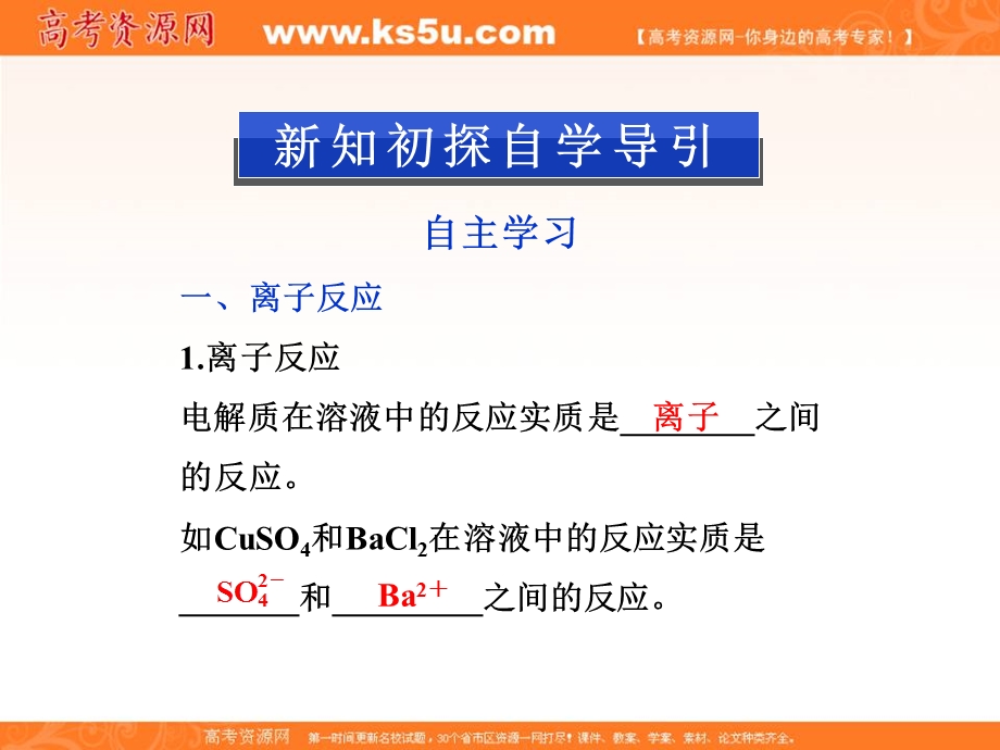 2016学年高一化学人教版必修1同步课件：《离子反应》PPT课件4 .ppt_第2页