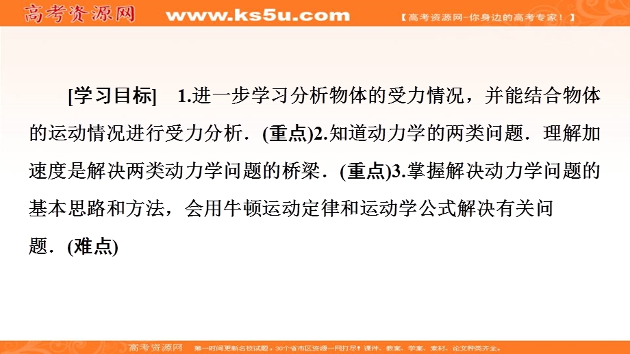 2019-2020学年人教版物理必修一课件：第4章 6　用牛顿运动定律解决问题（一） .ppt_第2页