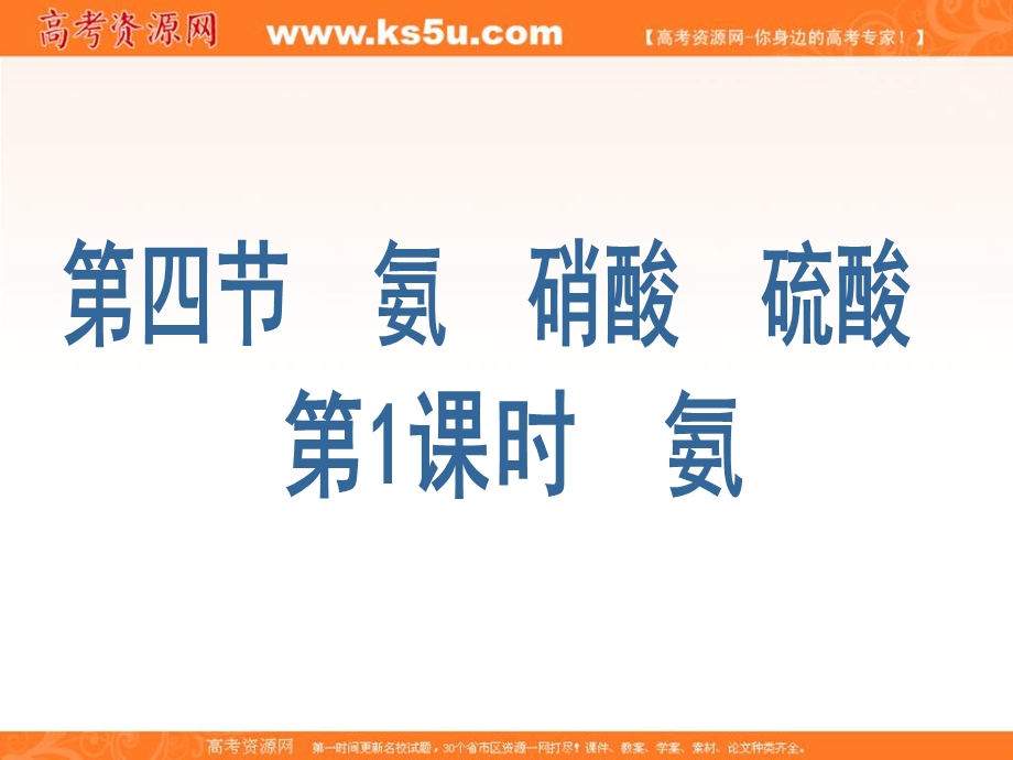 2016学年高一化学人教版必修1同步课件：《氨、硝酸、硫酸》PPT课件2 .ppt_第1页