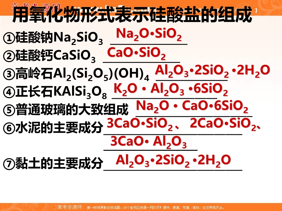 2016学年高中化学（新人教版必修1）第四章 非金属及其化合物 硅酸盐及硅单质_课件 .ppt_第3页