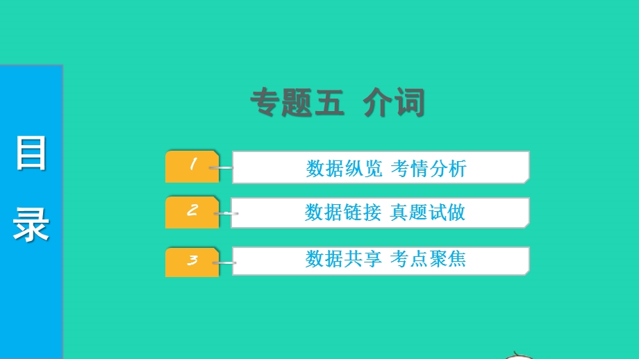 2022中考英语 第二部分 语法知识梳理 专题五 介词课件.pptx_第1页