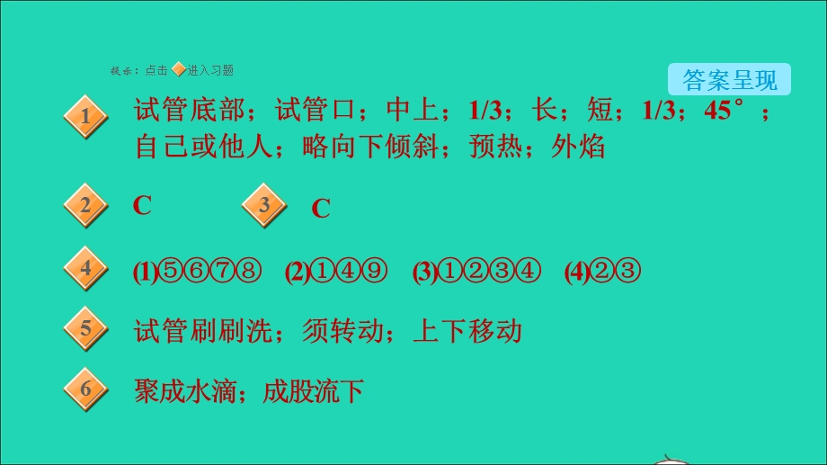 2021九年级化学上册 第1单元 走进化学世界 课题3 走进化学实验室第2课时 物质的加热、连接仪器装置及洗涤玻璃仪器习题课件（新版）新人教版.ppt_第2页