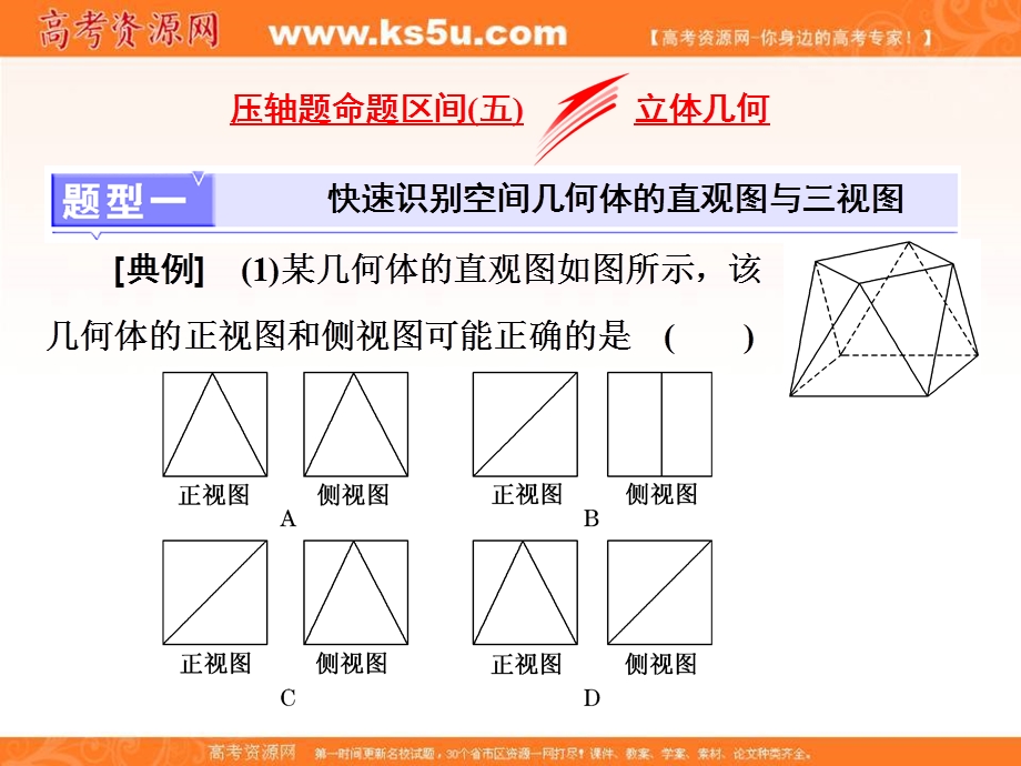 2018届高三数学（理）高考总复习课件：冲刺985压轴题命题区间（五） 立体几何 .ppt_第1页