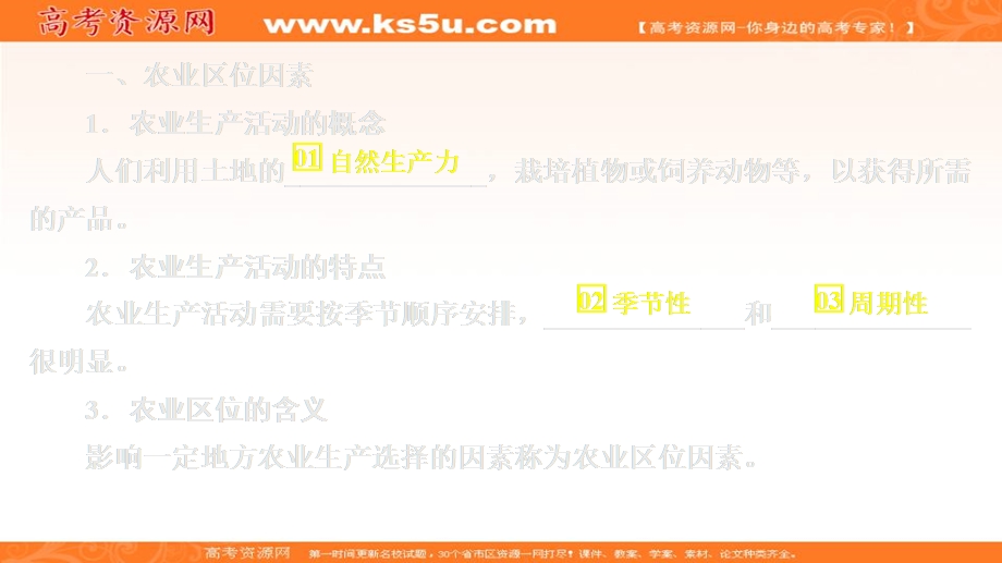 2020地理新教材同步导学提分教程人教第二册课件：第三章 第一节　农业区位因素及其变化 .ppt_第3页