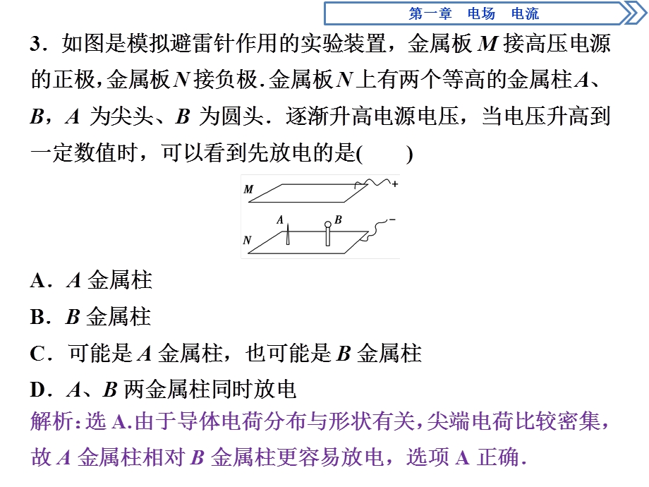 2019-2020学年人教版物理选修1-1 第一章　电场　电流3 第三节　随堂演练巩固提升 WORD版含答案.ppt_第3页