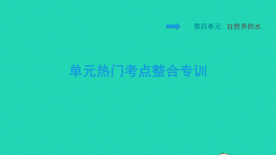 2021九年级化学上册 第4单元 自然界的水热门考点整合专训习题课件（新版）新人教版.ppt_第1页