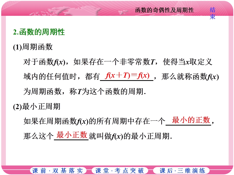 2018届高三数学（理）高考总复习课件：第二章 第三节 函数的奇偶性及周期性 .ppt_第3页