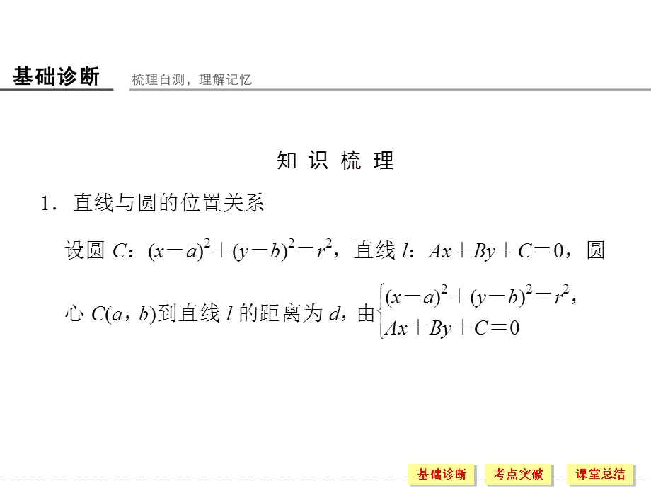 2016届 数学一轮（文科） 浙江专用 课件 第八章 解析几何-4 .ppt_第3页