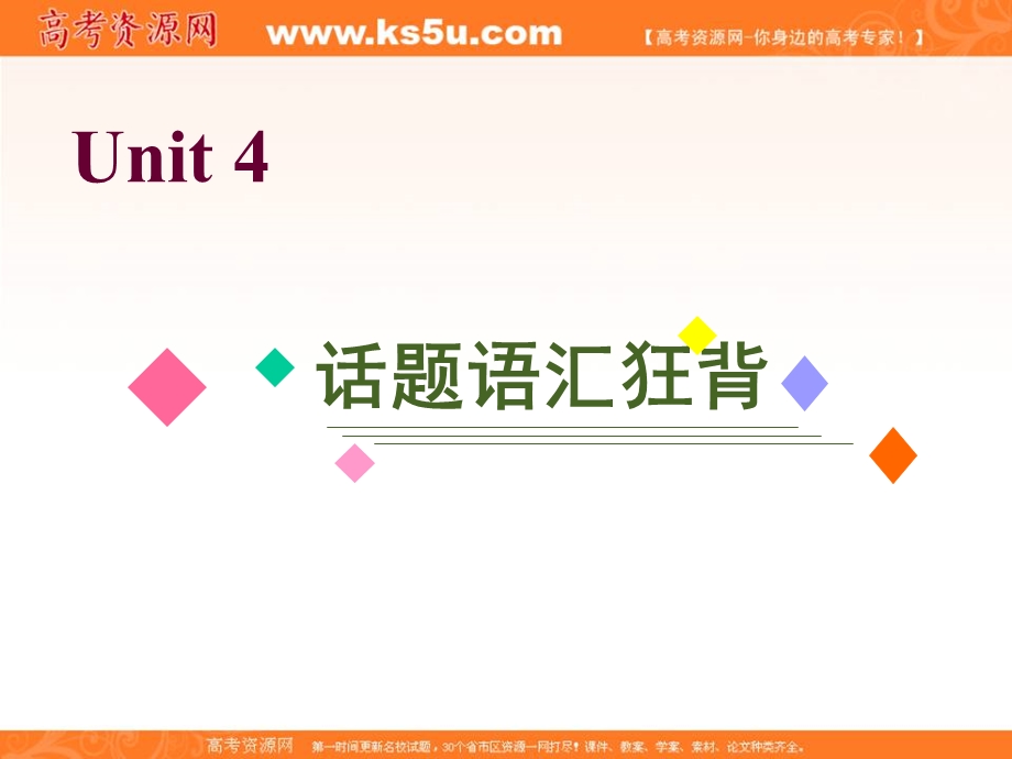 2020届人教版高三英语一轮复习课件：话题语汇狂背 选修七 UNIT 4 .ppt_第1页