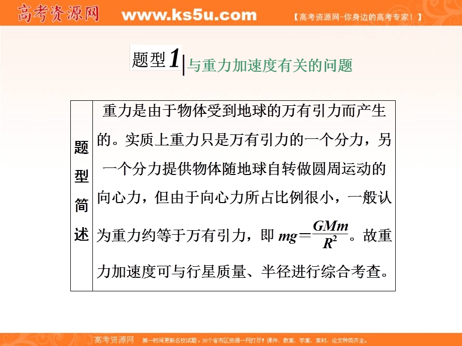 2018届高三物理二轮复习课件：万有引力与航天 高考研究（一） 万有引力定律的三类应用 .ppt_第2页