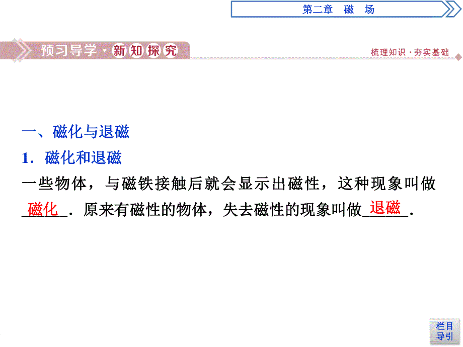 2019-2020学年人教版物理选修1-1同步配套课件：第二章 5 第五节　磁性材料 .ppt_第3页