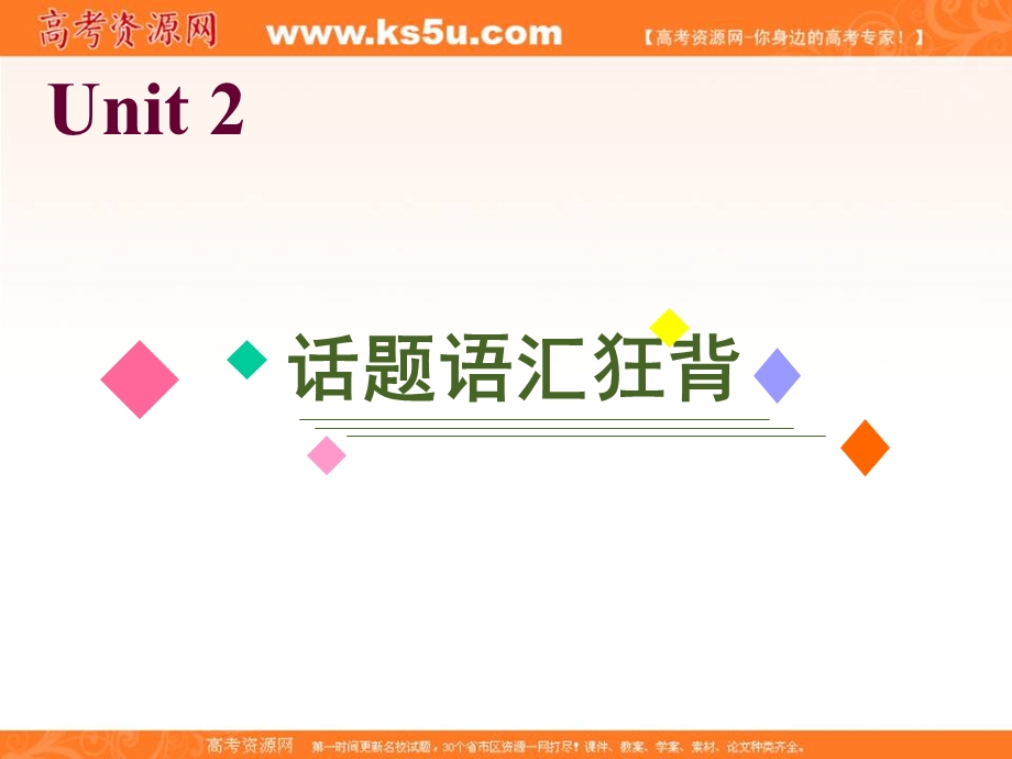 2020届人教版高三英语一轮复习课件：话题语汇狂背 必修一 UNIT 2 .ppt_第1页