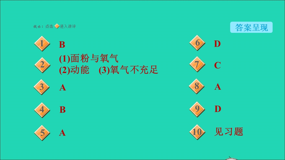 2021九年级化学上册 第7单元 燃料及其利用 课题1 燃烧和灭火第2课时 易燃、易爆物的安全知识习题课件（新版）新人教版.ppt_第2页