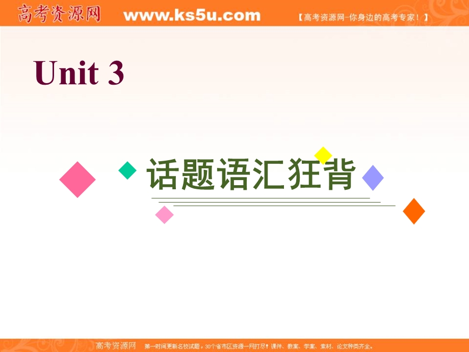 2020届人教版高三英语一轮复习课件：话题语汇狂背 必修三 UNIT 3 .ppt_第1页