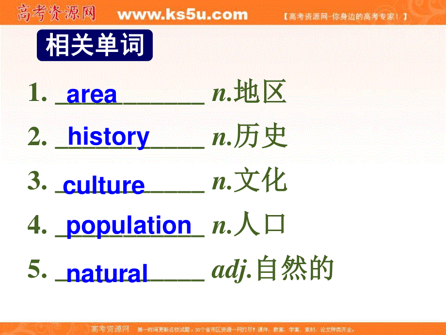 2020届人教版高三英语一轮复习课件：话题语汇狂背 必修五 UNIT 2 .ppt_第2页