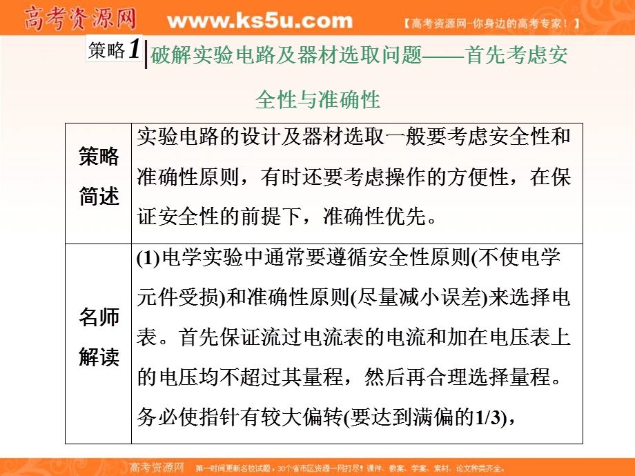 2018届高三物理二轮复习课件：恒定电流 高考研究（五） 实验压轴题的五大破解策略 .ppt_第3页