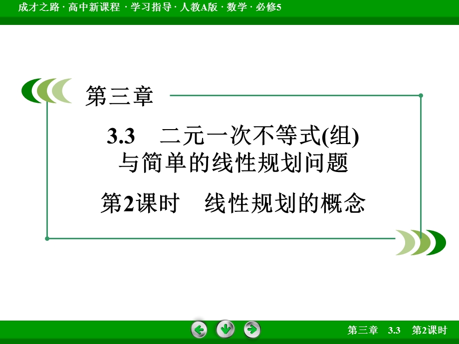 2015-2016学年人教A版高中数学必修5课件 第三章 不等式 3.ppt_第3页